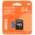 ADATA microSDXC 64 GB UHS-I U1 AUSDX64GUICL10A1-RA1