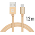 Swissten Textile USB / USB-C 1,2 m zlatý