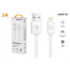 Aligator datový kabel 2A iPhone lightning 1m, bílý 