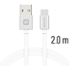 Swissten Textile USB / USB-C 2,0 m stříbrný