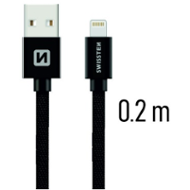 Swissten Textile USB/Lightning 0,2 m