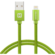 Swissten Textile USB / Lightning 1,2 m zelený