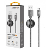 Aligator datový kabel PREMIUM 2A, Micro USB černý