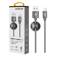 Aligator datový kabel PREMIUM 2A, USB-C černý