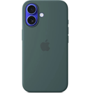 iPhone 16 Plus Silicone Case with MS - Lake Green