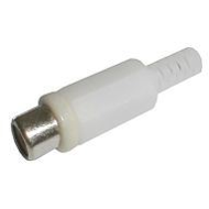 Zdířka CINCH kabel plast bílá