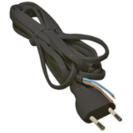 Flexošňůra PVC 2x0,75 3m bez vypínače černá S19273