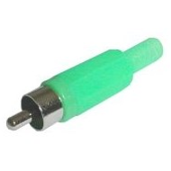 Konektor CINCH kabel plast zelený