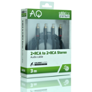 AQ PX43030 audio kabel - 2 x RCA - 2 x RCA - 3 m