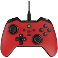 Drátový gamepad Genesis MANGAN 300, pro PC/Switch/Mobil, červený