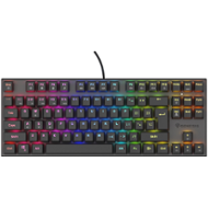 Genesis herní mechanická klávesnice THOR 303/TKL/RGB/Outemu Peach Silent/Drátová USB/US layout/Černá