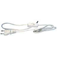 Flexošňůra PVC 2x0,75 3m s vypínačem bílá S08273