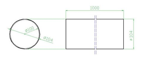 Faber Potrubí kulaté 1m 87.1100-4