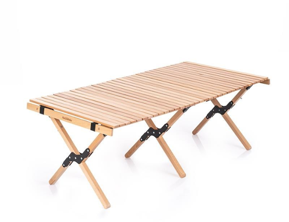 Naturehike skládací rolovací dřevěný stolek 10,5 kg - buk