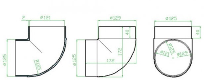 Faber Koleno kulaté 90° 87.590