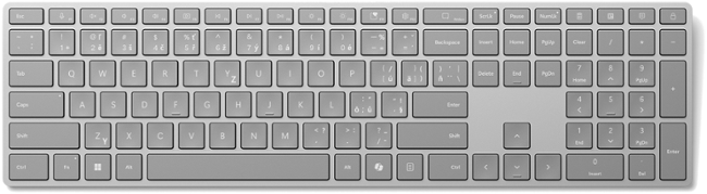 Microsoft Surface Keyboard (2. edice) commercial/Bezdrátové Bluetooth/CZ/SK/Šedá