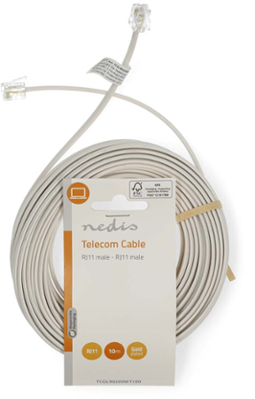 Nedis TCGL90200WT100 RJ11 10m white