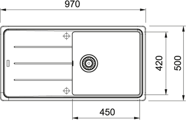 Franke BFG 611 bílá led 