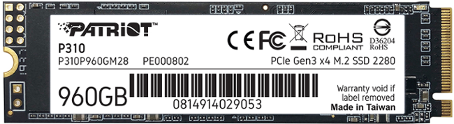PATRIOT P310/960GB/SSD/M.2 NVMe/5R
