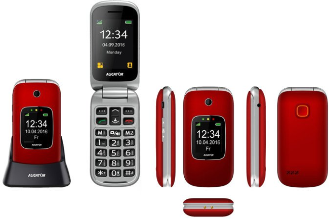 Aligator V650 Senior červeno-stříbrný