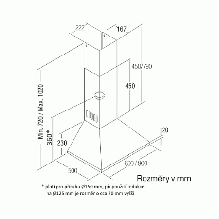 Cata Beta VL3 600 nerez