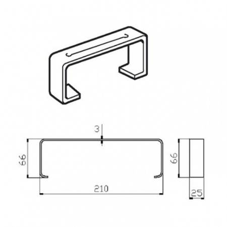 Faber úchyt potrubí 204x60mm