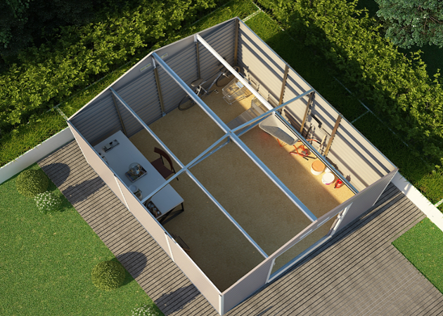 Zahradní domek G21 GAH 1300 hnědý