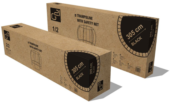 G21 SpaceJump 366 cm + ochranná síť + žebřík černá