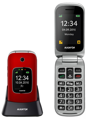 Aligator V650 Senior červeno-stříbrný