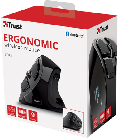 Trust Voxx Rechargeable Ergonomic Wireless Mouse 23731