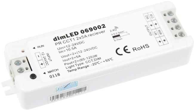 T-LED Přijímač dimLED PR CCT1 2v1 069002