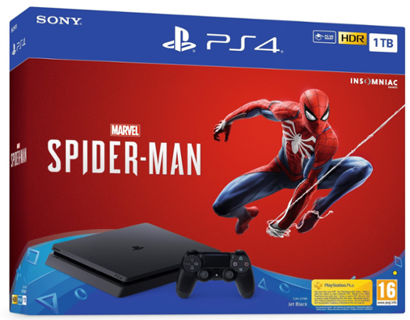 Sony PlayStation 4 SLIM 1TB + hra Spider-Man