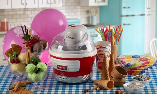 Ariete Party Time Ice Cream Maker 643, červený