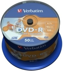 Verbatim 4.7 GB print spindl 16x