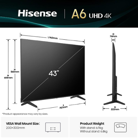 Hisense 43A6Q
