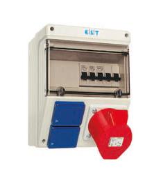 Rozvaděč zásuvkový 1x4/32A 2x230V + jističe