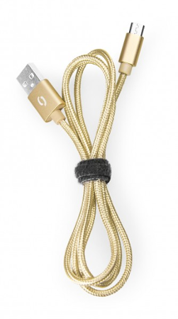 Aligator datový kabel PREMIUM 2A, USB-C zlatý