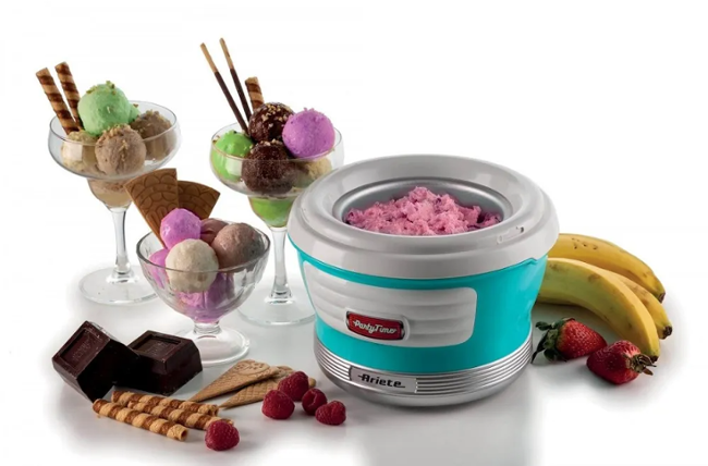 Ariete Party Time Ice Cream Maker 643/01, modrý
