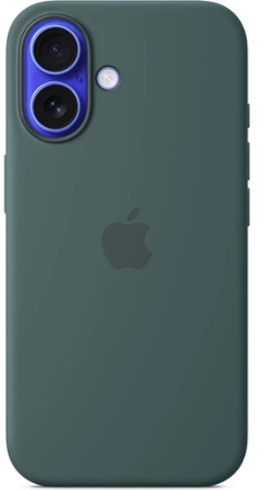 iPhone 16 Plus Silicone Case with MS - Lake Green