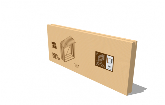 Přístřešek na dřevo G21 WOH 181 - 242 x 75 cm, hnědý - GWS-182-WLT