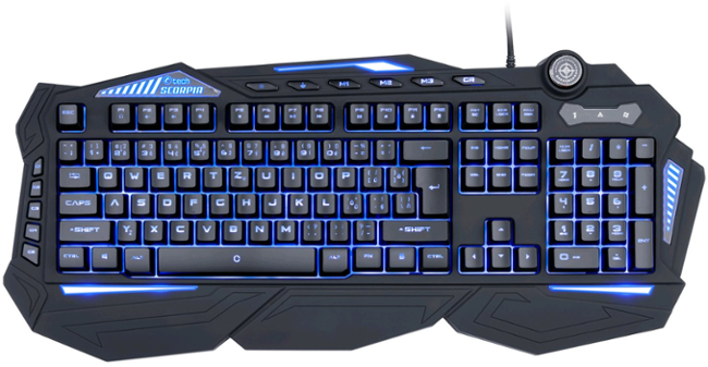 C-TECH Scorpia V2/Drátová USB/CZ-SK layout/Černá