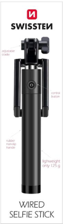 Swissten wired selfie stick