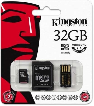 Kingston microSDHC 32GB Mobility Kit G2 class 10 + adaptér + čtečka MBLY10G2/32GB