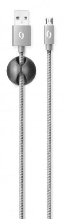 Aligator datový kabel PREMIUM 2A, Micro USB šedý