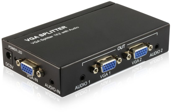VGA rozbočovač 1x2 s 3,5 jack PET0102V Protech