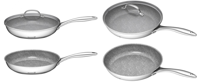 G21 Gourmet Miracle s cedníkem, 4 díly, nerez/greblon