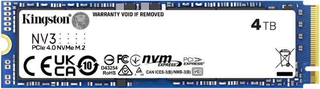 Kingston NV3/4TB/SSD/0/SAS/M.2 NVMe/5R