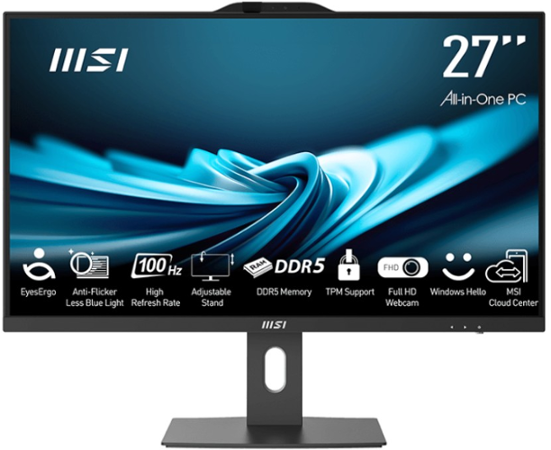 MSI PRO/AP272P 14M-1077EU/AIO/i5-14400/8GB/512GB/Intel int/W11H/3R