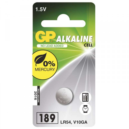 Alkalická knoflíková baterie GP LR54 189