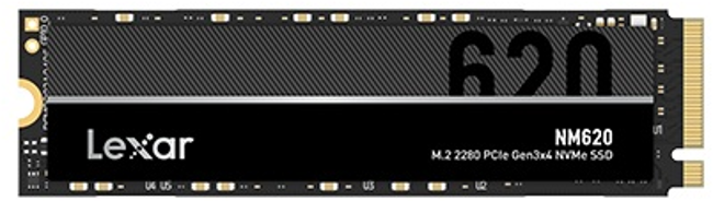 Lexar NM620/512GB/SSD/M.2 NVMe/Černá/5R